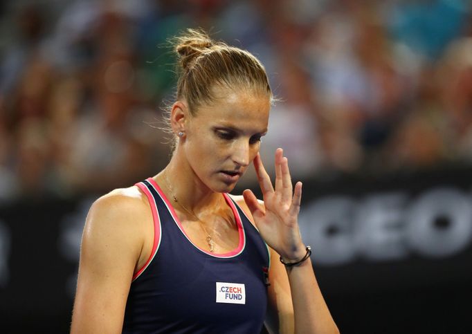 Karolína Plíšková na turnaji v Brisbane 2019.