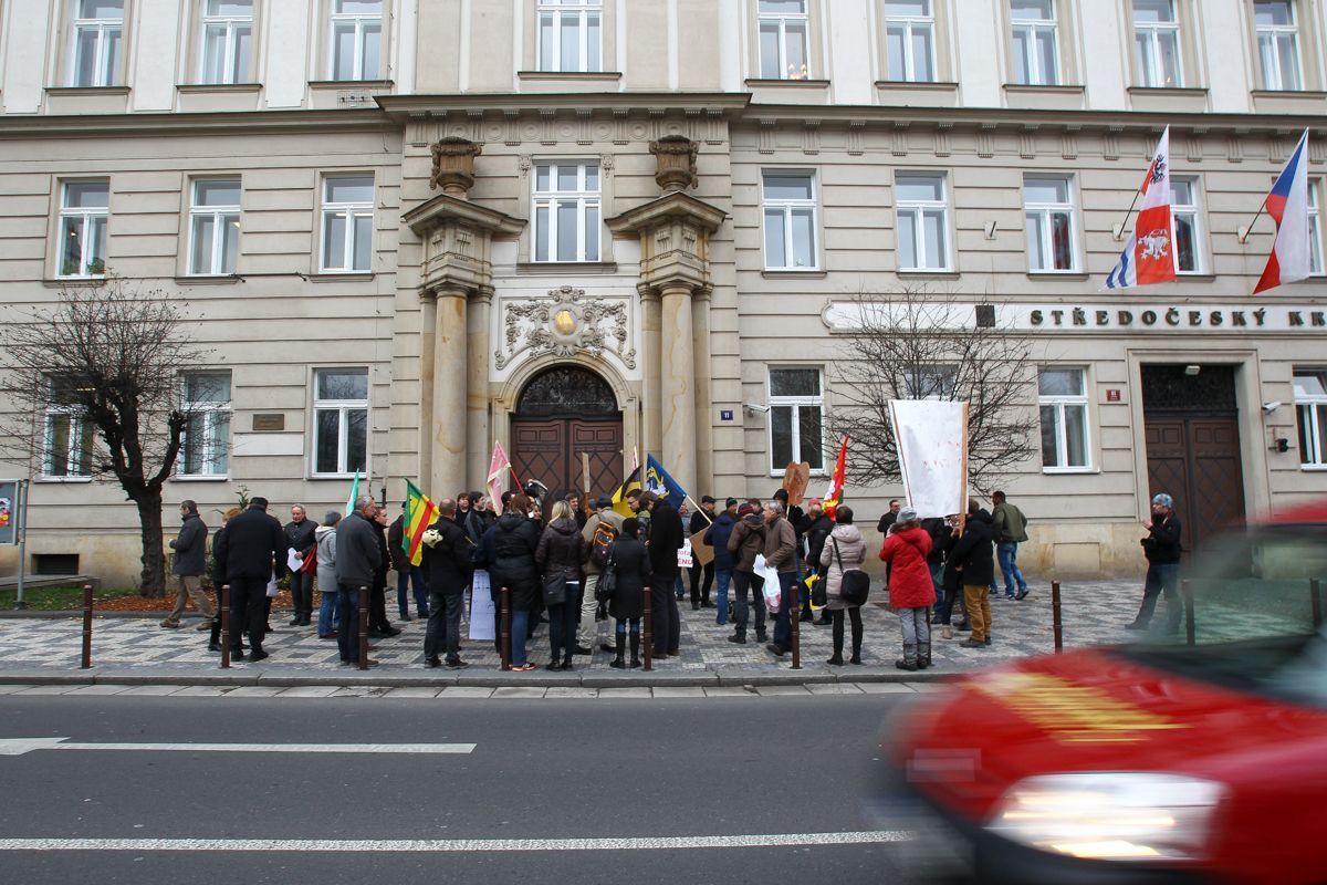 Demonstrace starostů Středočeského kraje 23.11.2015