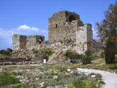 Křížácký hrad ve městě Byblos, Libanon