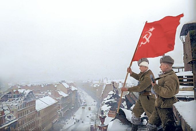 Dobytí Budapešti Rudou armádou, Maďarsko, 1945.