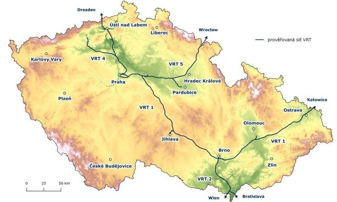 Budování vysokorychlostních tratí v Česku má podle SŽ respektovat terén.
