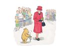 Foto: Devadesátiletý Medvídek Pú se setkal s devadesátiletou královnou Alžbětou II. Věnoval jí píseň