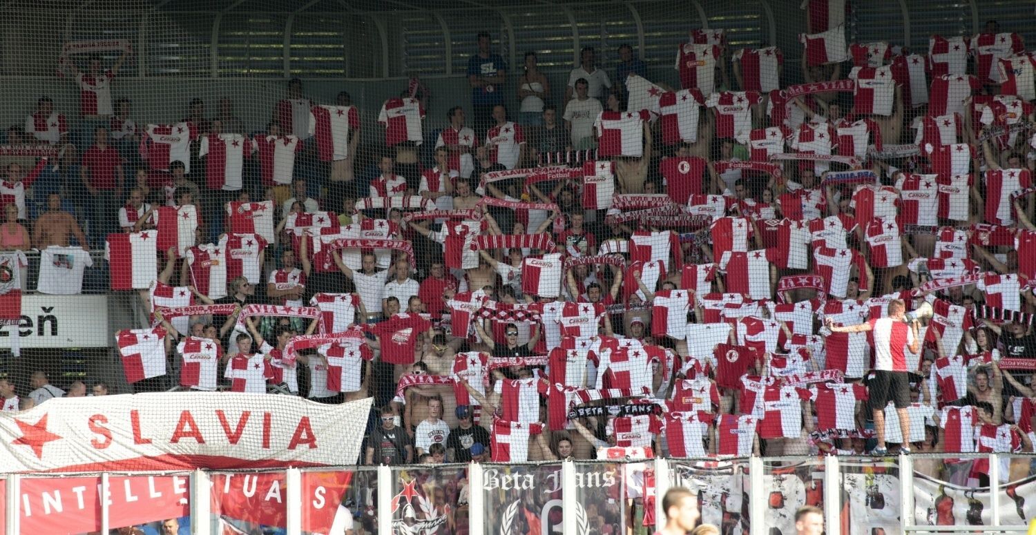 SL, Plzeň-Slavia: fanoušci Slavie