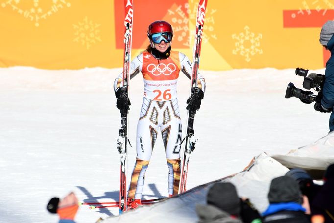 Ester Ledecká v super-G na ZOH 2018