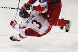 O tvrdé souboje nebyla ve finále MS rozhodně nouze. Michal Rozsíval, jeden ze čtyř českých hráčů z NHL na turnaji, se střetl s Jevgenijem Malkinem.