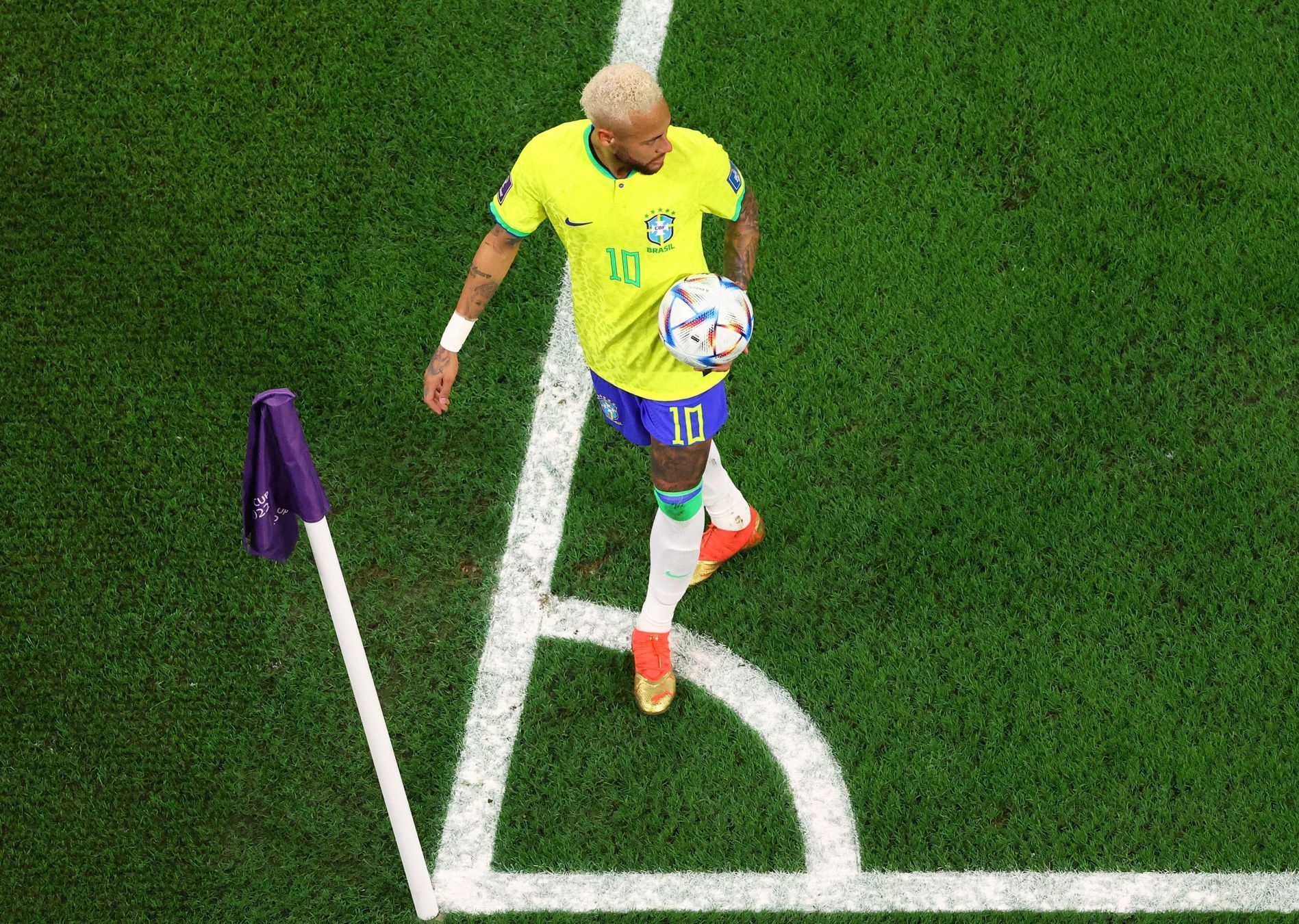 Neymar v osmifinále MS 2022 Brazílie - Jižní Korea