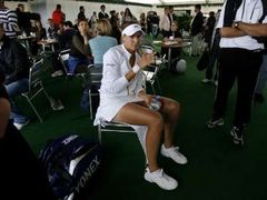 Nicole Vaidišová čeká v zákulisí na svůj první zápas na letošním Wimbledonu.