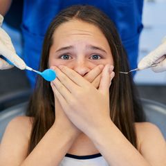 Strach ze zubaře, žena