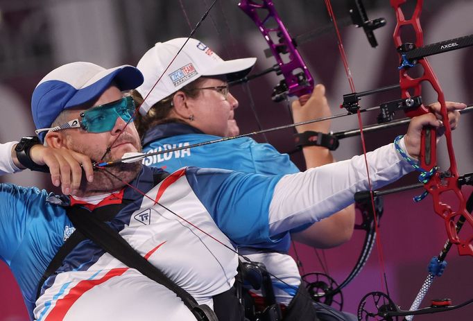 Šárka Musilová a David Drahonínský na paralympiádě v Tokiu 2020