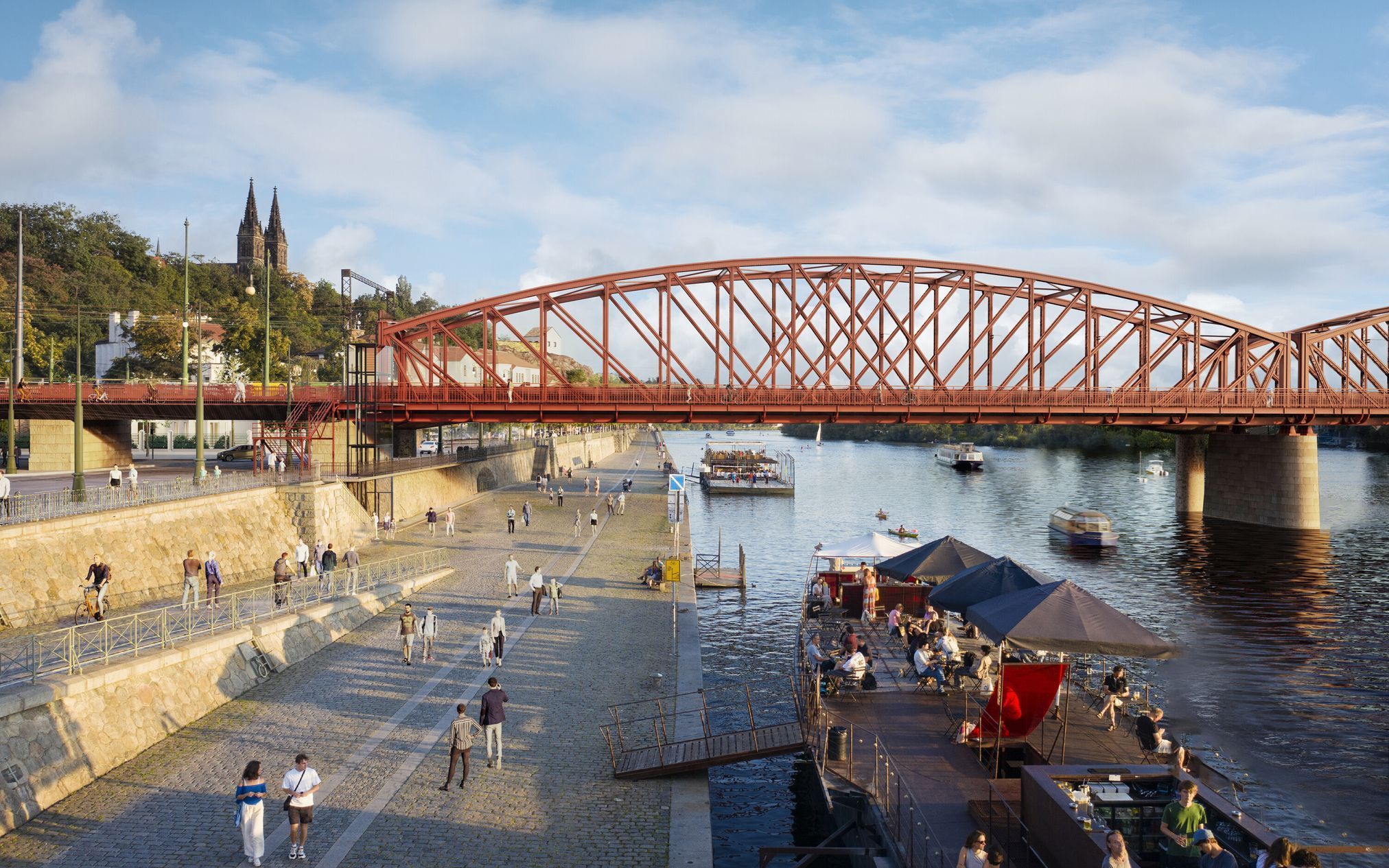 Vyšehrad, most, železniční most, stavba, rekonstrukce, demolice, iniciativa, debaty, vizuliazace