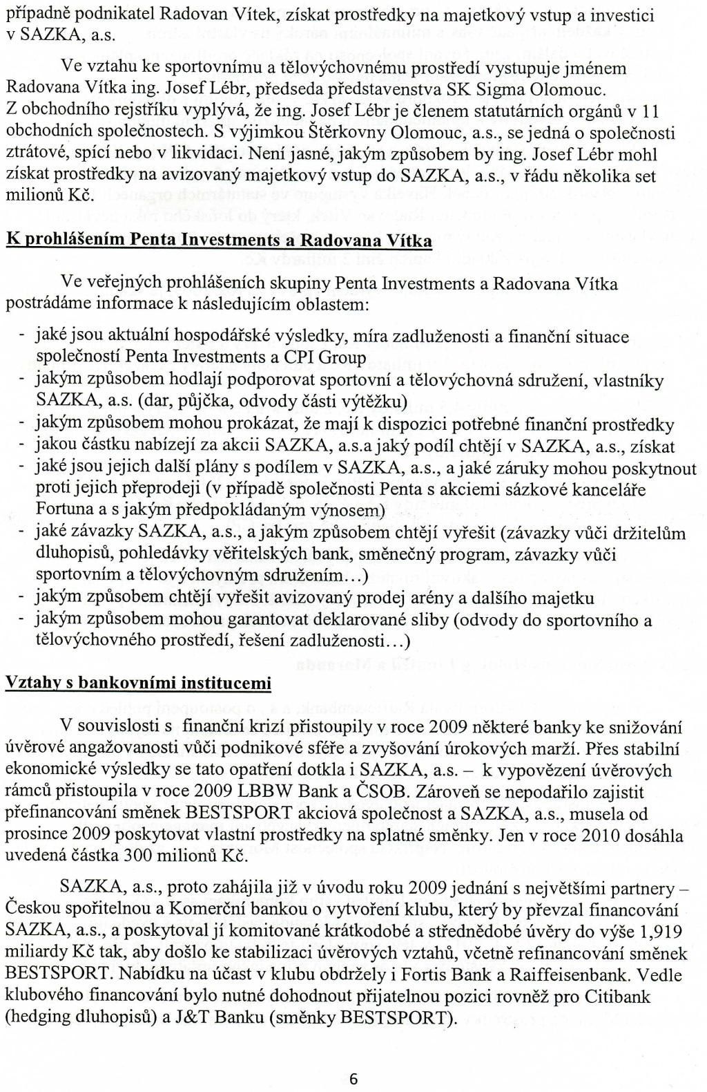 Sazka - dokumet 3-6/10