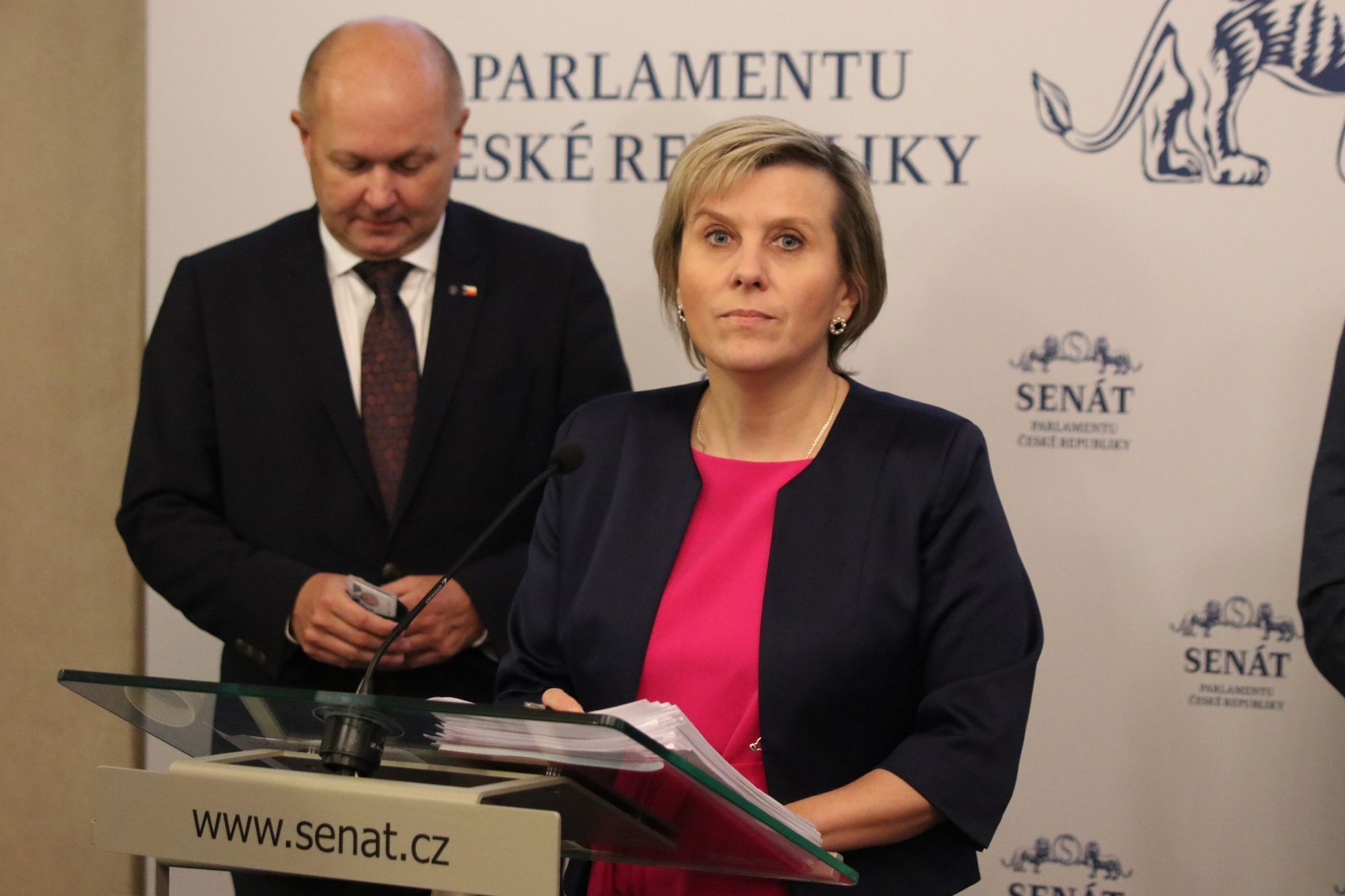 Senátorka a hejtmanka Karlovarského kraje za ANO Jana Mračková Vildumetzová při odpovědi na dotaz Aktuálně.cz v lednu 2025