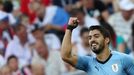 Luis Suárez slaví gól v zápase Uruguay - Saúdská Arábie na MS 2018