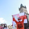bělorusko Staroměstské náměstí demonstrace Cichanouská v Praze