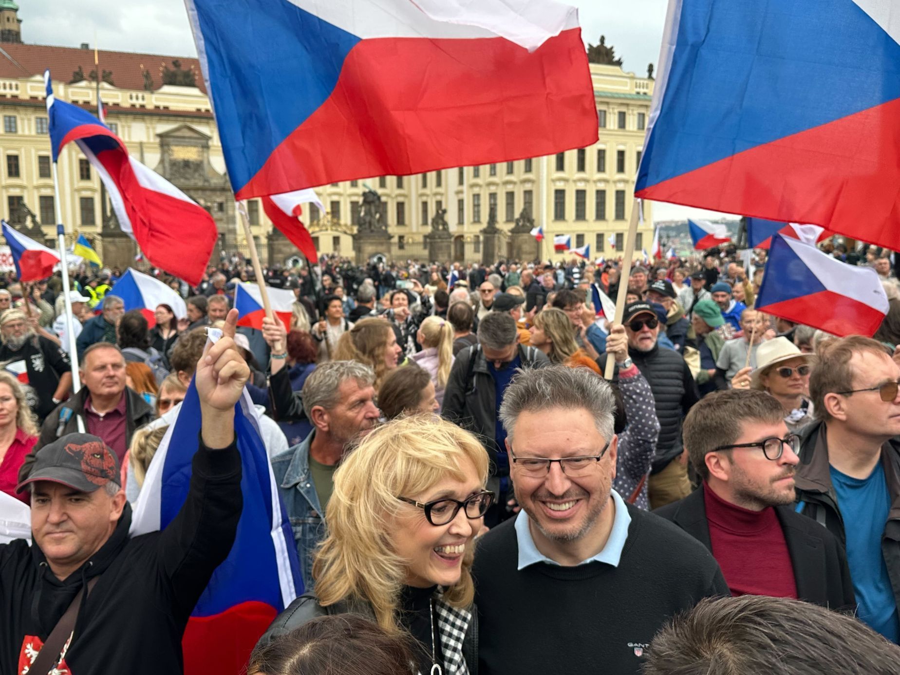 Demonstrace Pražský hrad 27. 9. 2025