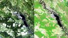 http://climate.nasa.gov/state_of_flux#Landrecovery_Ukraine.jpg Land recovery, Ukraine Chernobyl Nuclear Power Plant, 25 years after the meltdown. Left: April 29, 1986. Ri