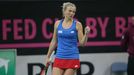 Kateřina Siniaková slaví vítěství ve Fed Cupu 2018