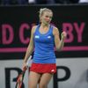 Kateřina Siniaková slaví vítěství ve Fed Cupu 2018