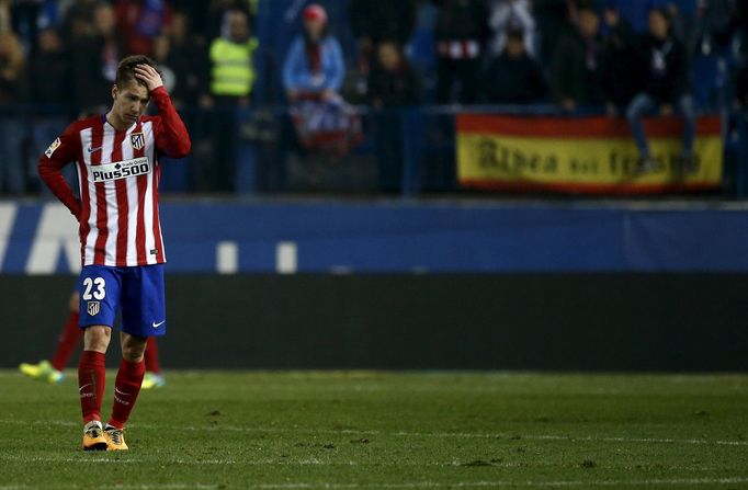 Zklamaný Luciano Vietto z Atletica Madrid.