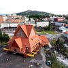 Norsko, Kiruna, kostel, doly, stěhování, přesun