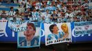 Argentinští fanoušci v zápase Argentina - Island na MS 2018