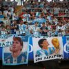 Argentinští fanoušci v zápase Argentina - Island na MS 2018