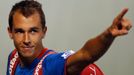 Czech Republic's Rosol gestures to the crowd as he leaves the court after winning the match against Japan's Daniel during their Davis Cup quarter-final match in Tokyo