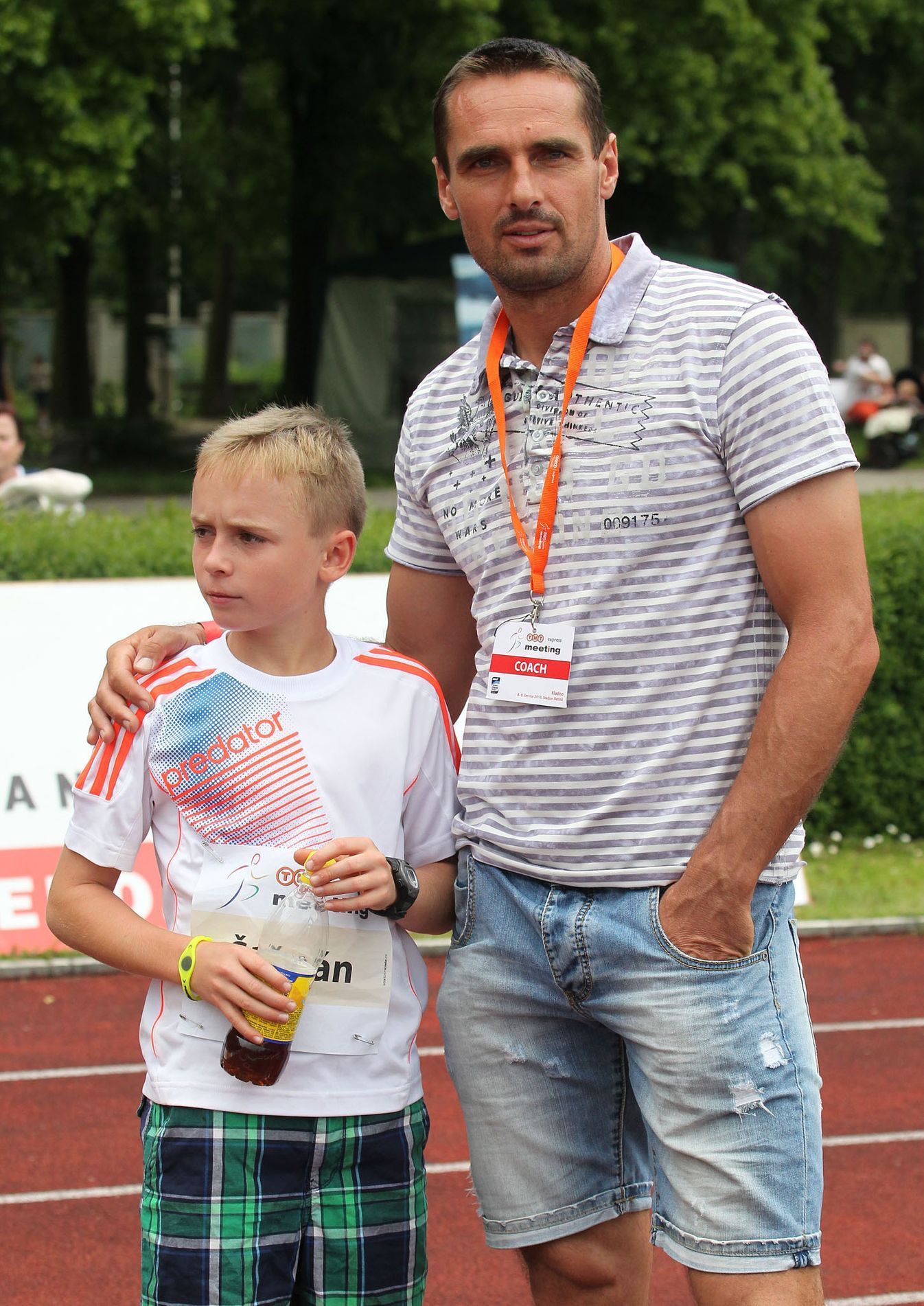 Atletika, TNT Meeting Kladno: Roman Šebrle se synem Štěpánem