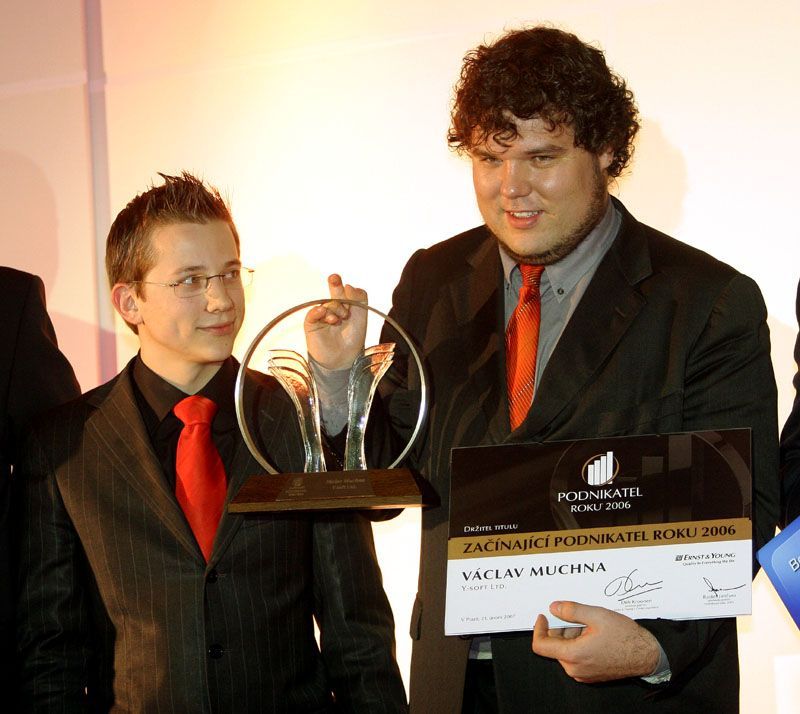 Šestadvacetiletý Václav Muchna získal cenu Začínající podnikatel roku 2006
