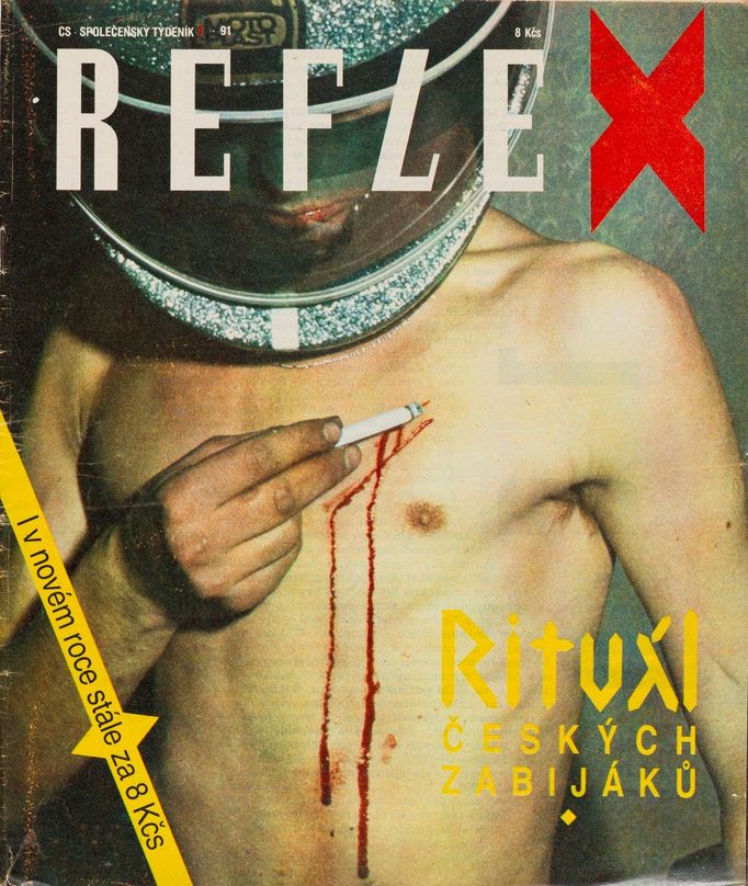 Časopis Reflex, grafika Aleš Najbrt, leden 1991