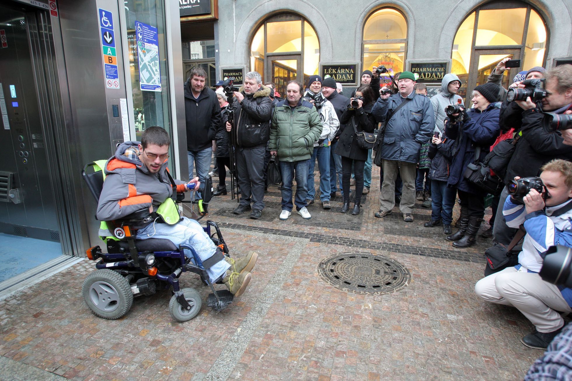 Výtah do metra Můstek