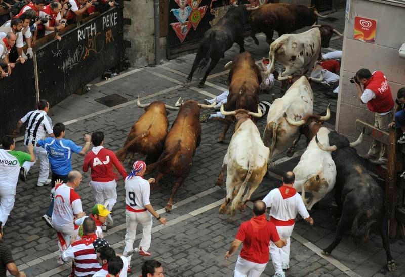 Běh s býky - španělská Pamplona