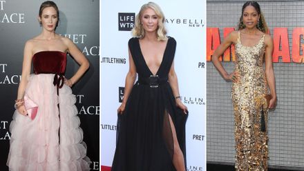 Černá a červená plus řádně hluboký výstřih. Sledujte outfity týdne