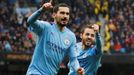 Ilkay Gündogan slaví branku Manchesteru City v zápase s Aston Villou