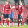 Češi slaví po utkání kvalifikace MS ve fotbale Česko - Estonsko