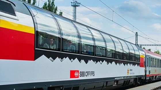 vlak, vagon, panoramatický, SBB, Švýcarské spolkové dráhy