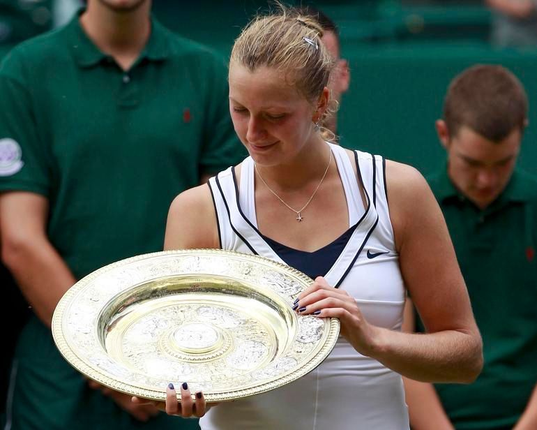 Wimbledon, finále žen: Petra Kvitová (talíř)