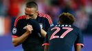 Bayern Munich's Franck Ribery and David Alaba look dejected at the end of the match