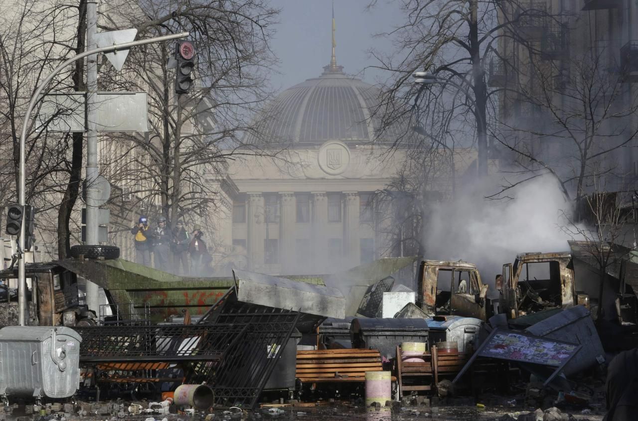 Ukrajina - protesty - 18. 2. - oříznuto jen pro galerii