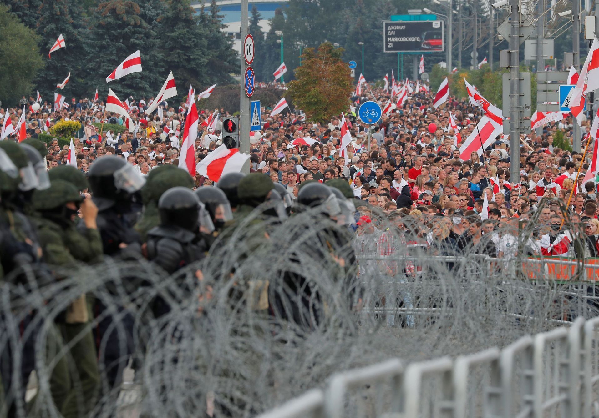 bělorusko minsk protest demonstrace protivládní lukašenko