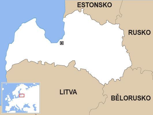 Lotyšsko - slepá mapa