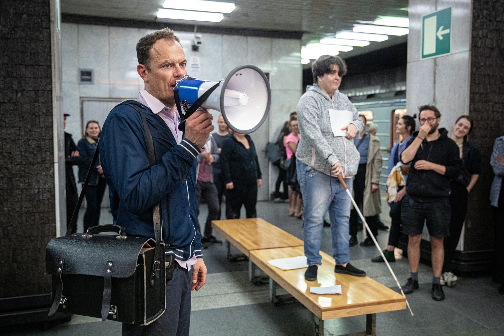 Půlnoční divadelní představení v pražském metru o jeho vzniku, festival příští vlna/next wave, soubor Krutý krtek