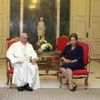 Papež František a brazilská prezidentka Rouseffová
