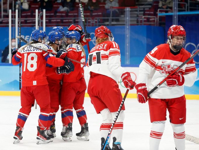 2022 Beijing Olympics - Ice Hockey - Women's Prelim. Round - Group B - Denmark v Czech Republic - Wukesong Sports Centre, Beijing, China - February 7, 2022. Aneta Tejralo