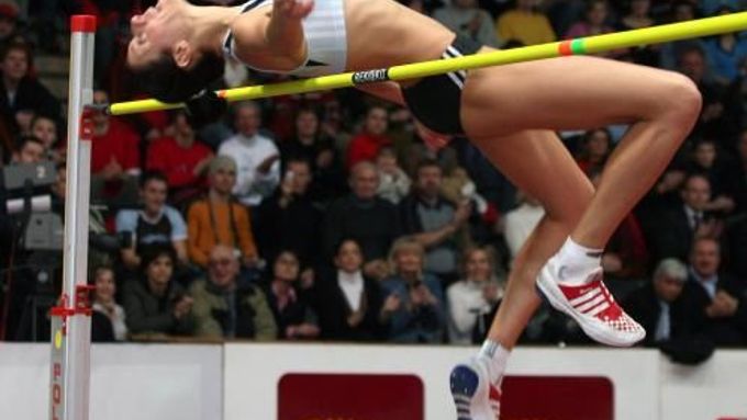 Chorvatská výškařka Blanka Vlašičová v Banské Bystrici 13. ročník mezinárodního výškařského mítinku. Svým výkonem 205 centimetrů vytvořila nový chorvatský halový rekord