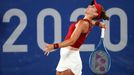 Belinda Bencicová ve finále OH 2020 proti Markétě Vondroušové