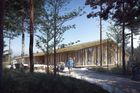 Vstup jako mýtina, uvnitř jsou kmeny stromů. Český architekt se podílí na stavbě muzea v Norsku