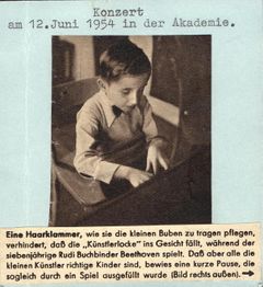 Rudolf Buchbinder v dětství.