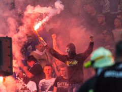 FNL, Baník-Znojmo: fanoušci Baníku slaví postup do ligy