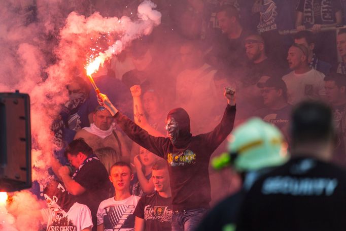 FNL, Baník-Znojmo: fanoušci Baníku slaví postup do ligy